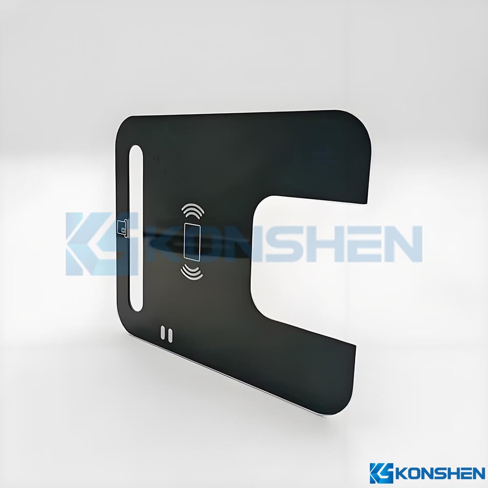 0.9mm AF Coated Chemical strengthened Glass Panel with Precision Hole