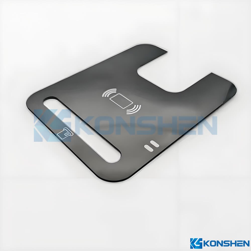 0.9mm AF Coated Chemical strengthened Glass Panel with Precision Hole
