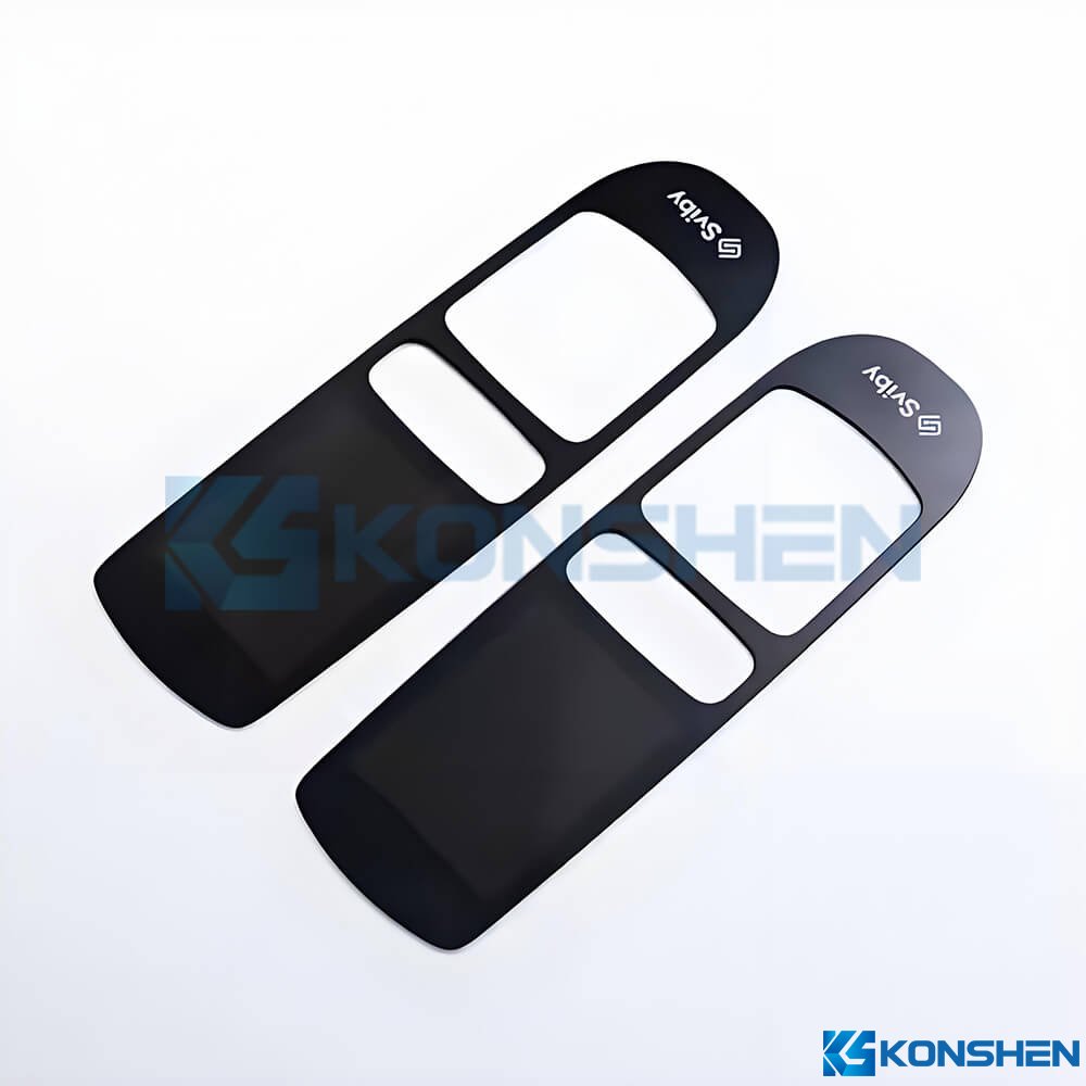 Custom 1.8mm Black Silk-Screened Tempered Glass Cover Plate for Smart Locks and Electronics