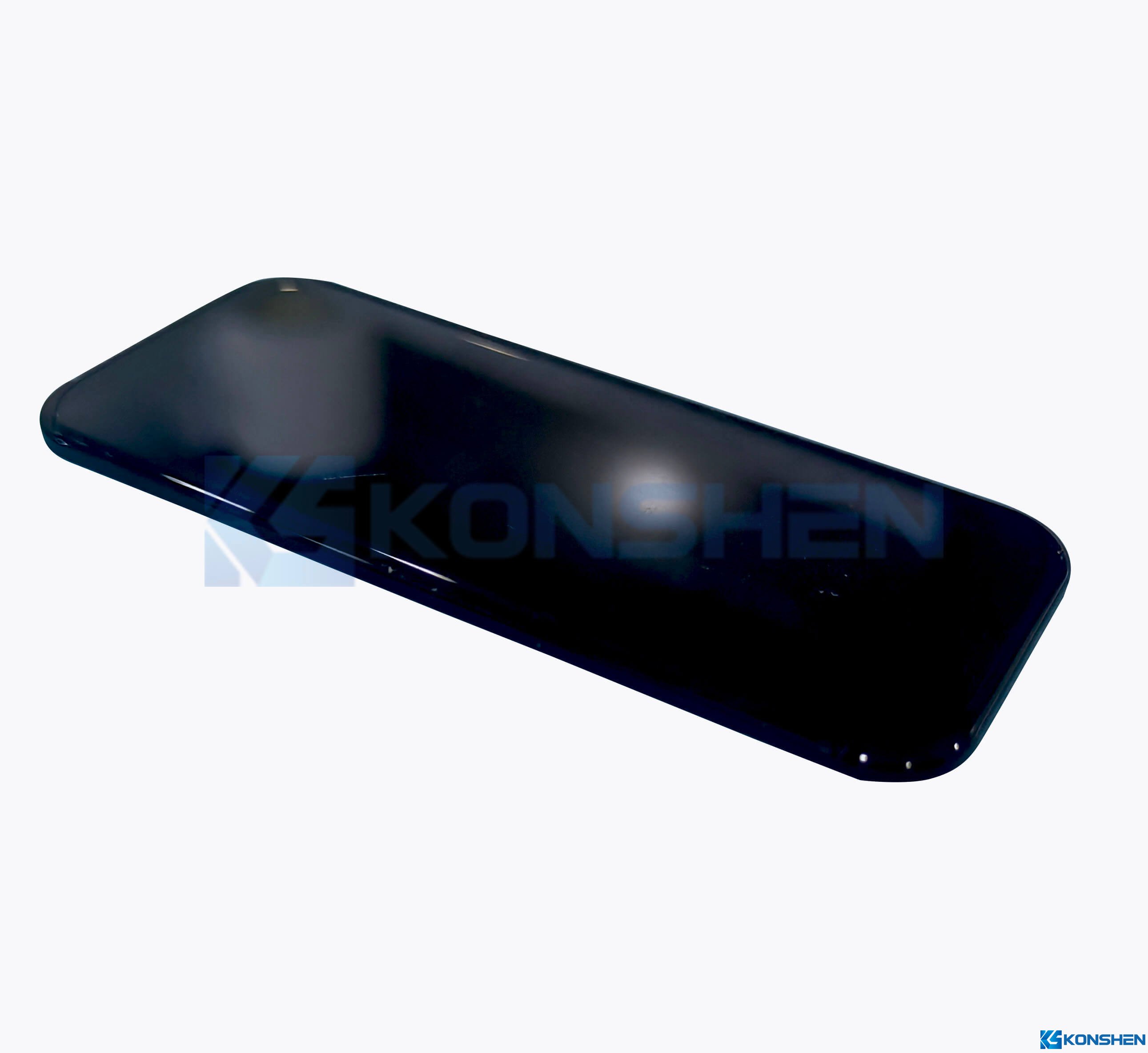 1.1mm 2.5D edge AF coated Display Cover Glass with Translucent Black printing