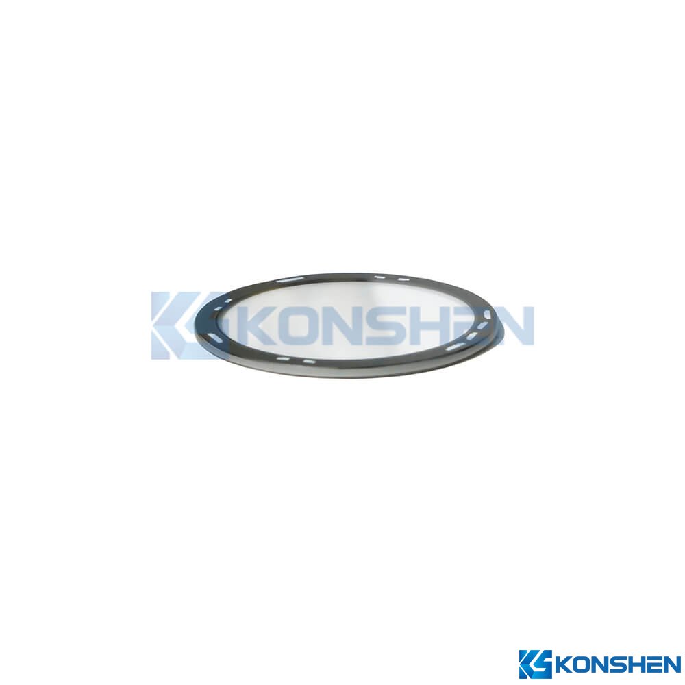 0.8mm Chemically Strengthened Round Glass Lens with Black printing
