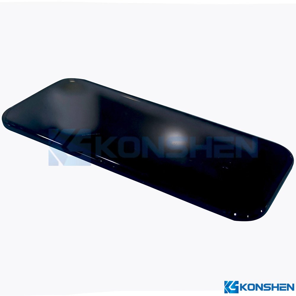 1.1mm 2.5D edge AF coated Display Cover Glass with Translucent Black printing
