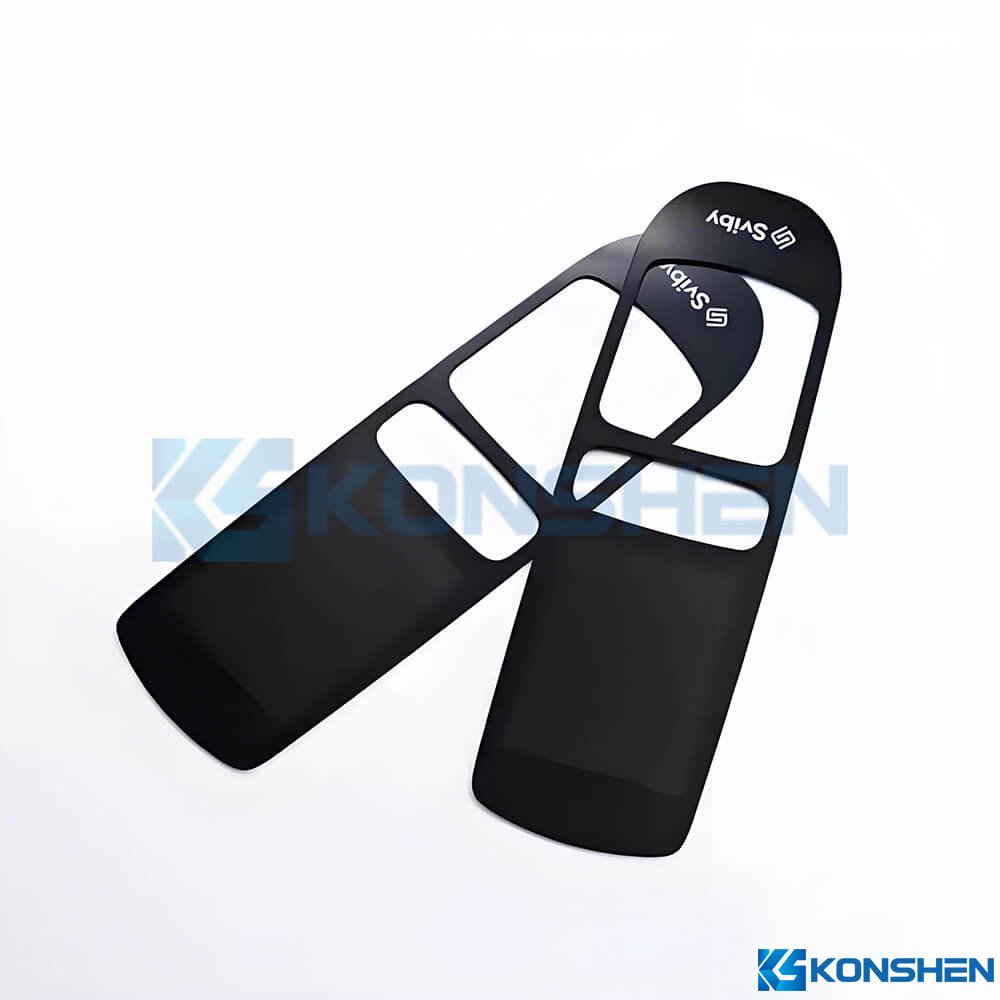 Custom 1.8mm Black Silk-Screened Tempered Glass Cover Plate for Smart Locks and Electronics