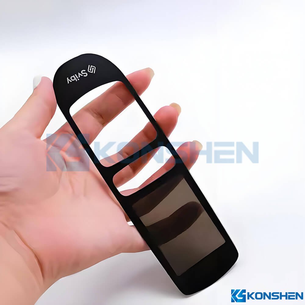 Custom 1.8mm Black Silk-Screened Tempered Glass Cover Plate for Smart Locks and Electronics