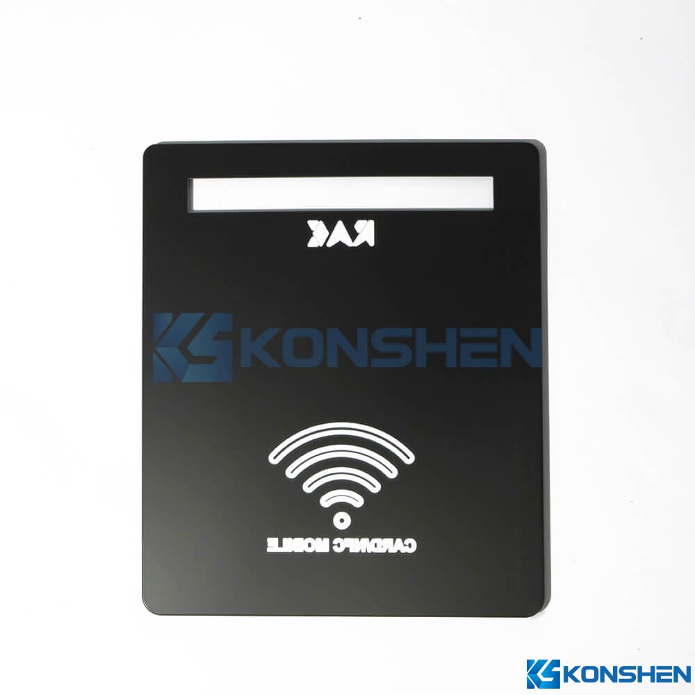 IK08 4MM Ultra-Clear Tempered Glass Cover Plate with Black Silk Printing