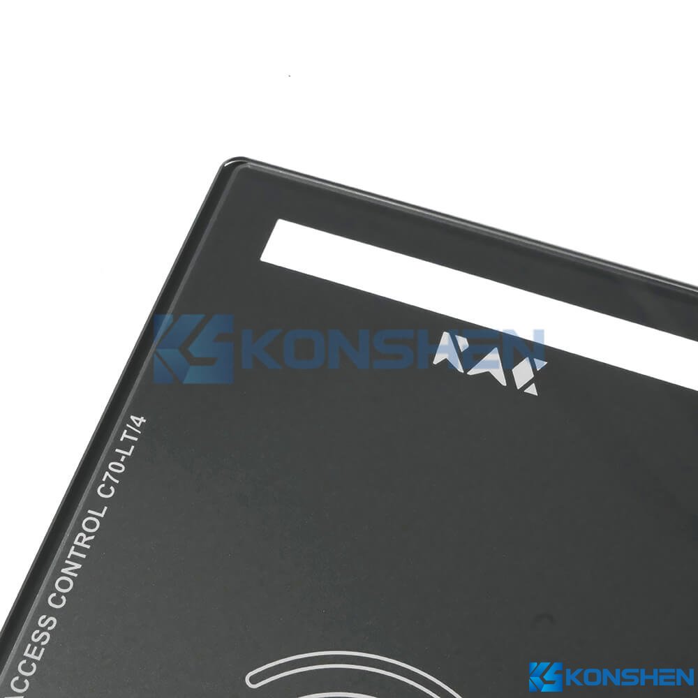 IK08 4MM Ultra-Clear Tempered Glass Cover Plate with Black Silk Printing