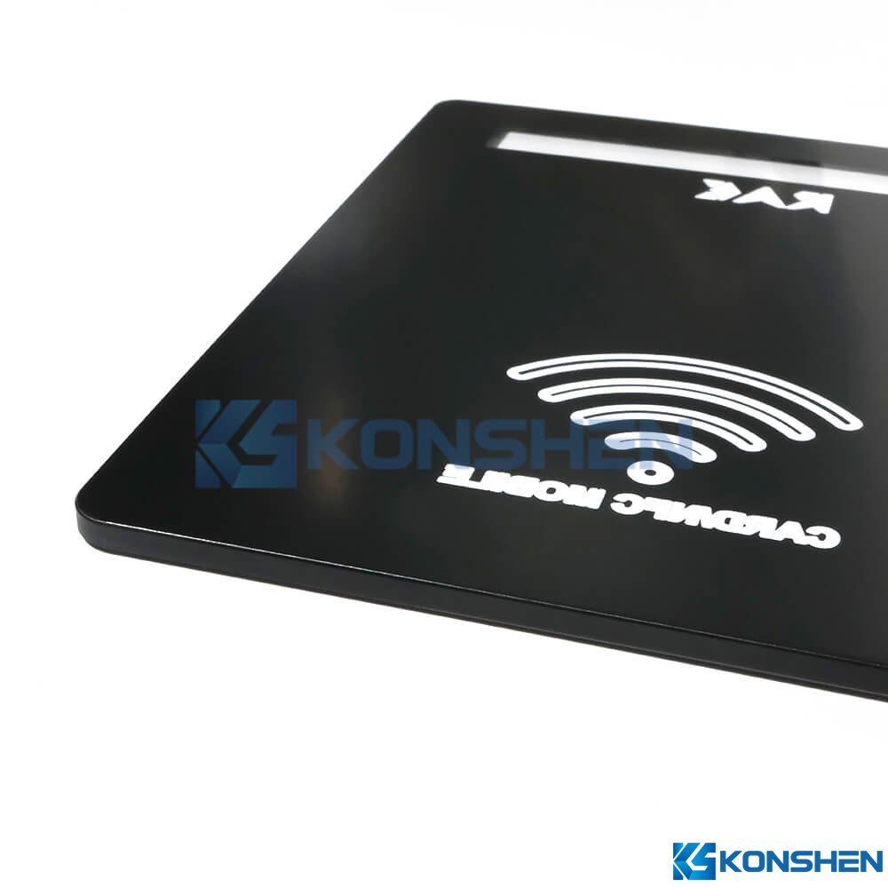 IK08 4MM Ultra-Clear Tempered Glass Cover Plate with Black Silk Printing